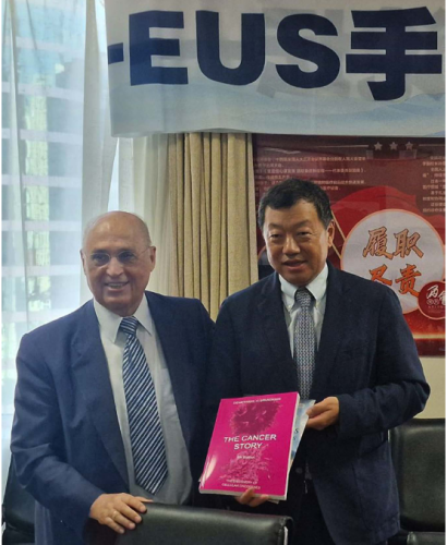 Professor Demetrios Spandidos and Professor Siyu Sun at the China Medical University, Shenyang, China, Aug 2026.